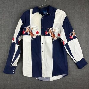 Vintage Wrangler Western Shirt Cowboy Rodeo Stripe Star Print Menswear